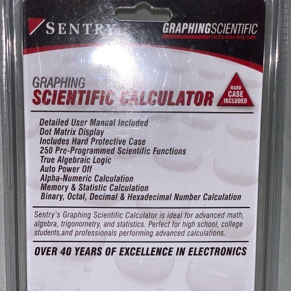 NEW Sentry CA756 Graphing Scientific Calculator 250-Function School Math Silver - Picture 4 of 5